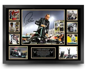 LEWIS HAMILTON F1 MERCEDEZ  PHOTO LIMITED EDITON No No Framed MEMORABILIA