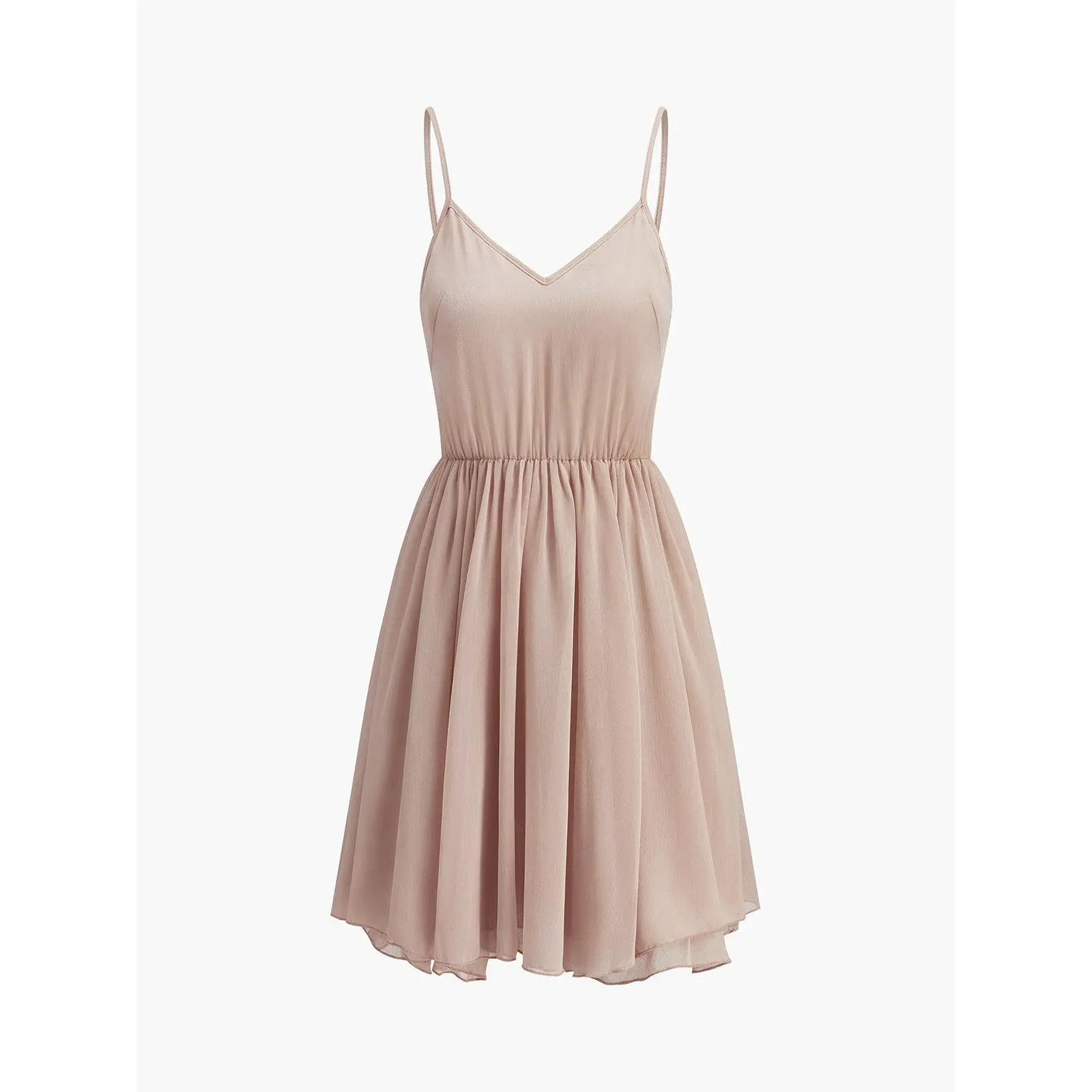 Semi-Sheer Chiffon Ruffle Dress With Outer Cape - TikTok Shop Semi-Sheer Chiffon Ruffle Dress With Outer Cape - TikTok Shop