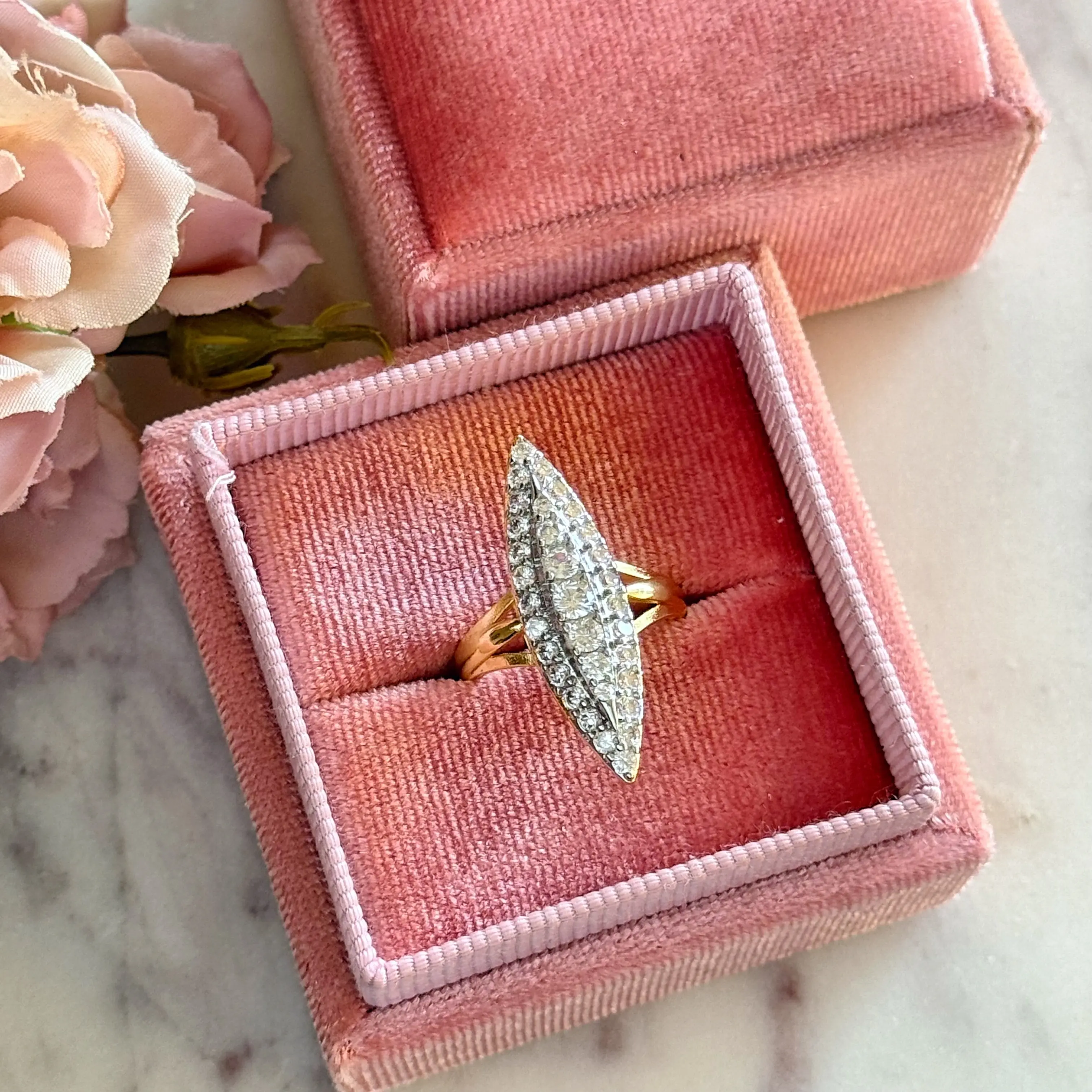 Women's CZ Cocktail Ring - Elegant Everyday Gold-Filled Brass (Brass GF) Ring with Adjustable Band, Cubic Stone Accent for Casual Wear, Elegant Everyday Ring