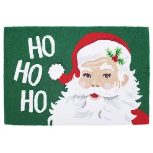 2' x 3' Santa Claus Hooked Christmas Area Rug by Valerie