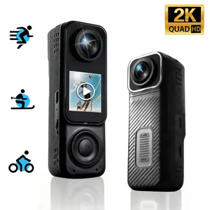 2K Dual-Lens Digital Camera,360° Action Camera with 8X Digital Zoom,USB Rechargeable,Wearble Body Camera,Vlogging Camera,WiFi POV Camera,Streaming Camera,Wearable Recording Camera,Men Gifts