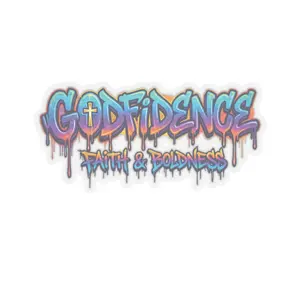 Godfidence Graffiti Sticker | Faith & Boldness Kiss-Cut Sticker