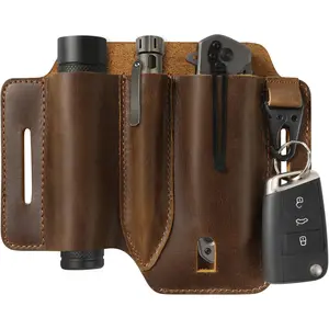 Leatherman Multitool - EDC Pouch for Men Multitool Sheath for Belt Leather Sheath Tool Pouch for Flashlight Holster Gifts for Men