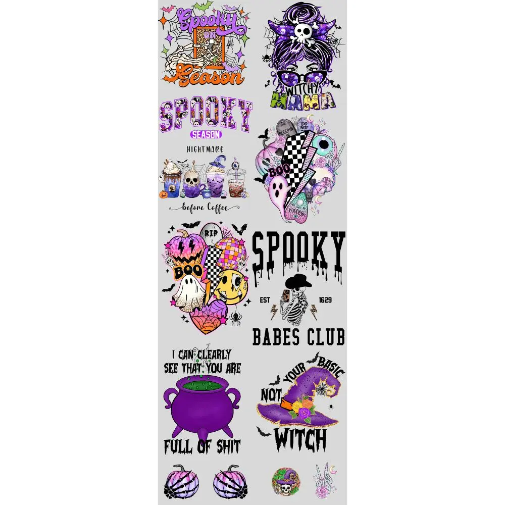 Spooky Season DTF Transfers Gang Sheet 22” wide x 60” long DTF Gang Sheet