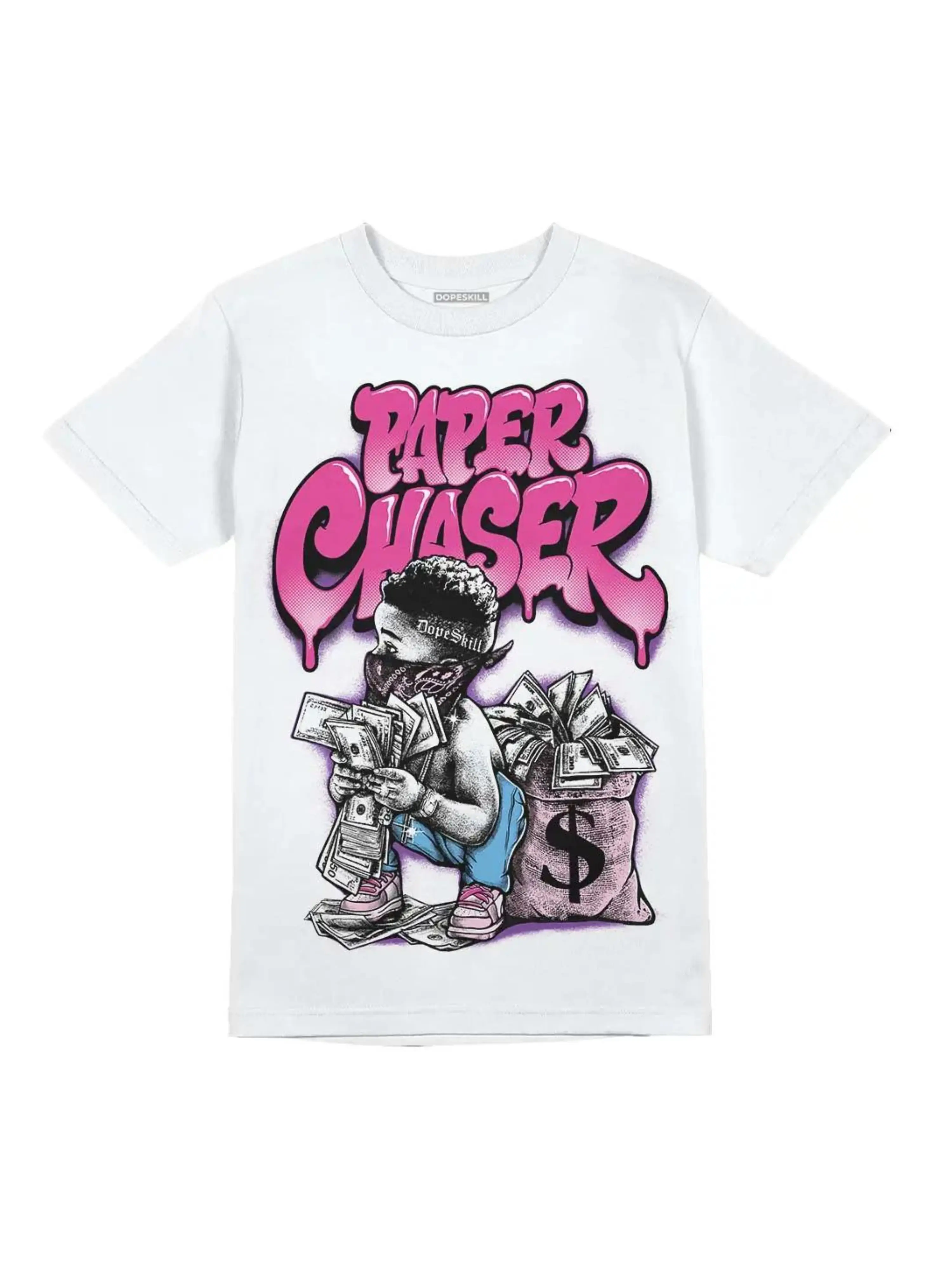 DopeSkill Graphic Tees Pink Collection Streetwear Unisex Cool T-Shirt Sneaker Colour Matching Hustle Kid Graphic