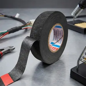 High-Temperature Flame Retardant Waterproof Electrical Tape, Heavy-Duty Eco-Friendly Wire Repair Tape, Industrial Grade Anti-Tear Harness Tape, Automotive Moisture-Resistant Insulation Tape, Multi-Purpose DIy Tool Tape.