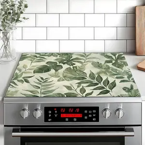 Non-Slip Rubber Grill Mat, Kitchen Stove Protector, Multi-Purpose Countertop Cover, Fits Oven, Washing Machine, Dryer, Mouse Pad, Leaf