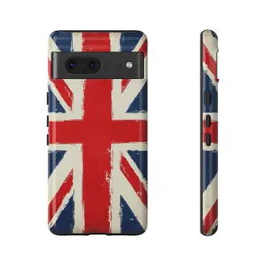 Pixel Distressed Union Jack Phone Case | British Flag Tough Case Compatible with the Pixel 7/8/9