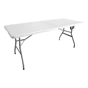 Techni Home 6' Granite White Folding Table W/Easy-Carry Handle