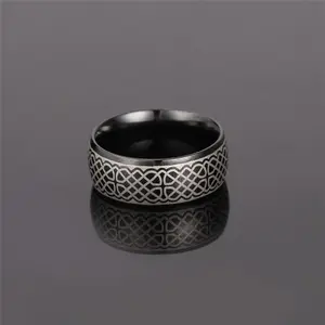 FindChic Black and White Pattern Ring Antique Vintage Accessories For Women Men Girlfriend Boyfriend