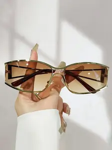 Vintage Frame Sunglasses, Trendy Casual Sunglasses for Women, Fashion Accessories for Everyday Use and Outdoor Activities, Sunglasses Frames