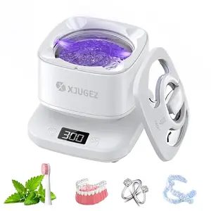 42000Hz Ultrasonic Cleaner with UV Light, 3 Timed Modes Digital Ultrasonic Cleaning Machine for Dentures, Aligners, Jewelry, Watch Bands, Portable Household Small Item Cleaner