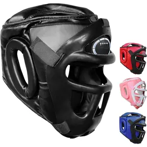 Boxing Headgear Grill  Gear MMA  Kickboxing Sparring Gear Removable Front Bar Grill