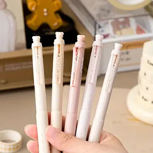 Retractable Erasable Gel Pen (5 Counts), 0.5mm / Ink Erasable Gel Pen, Quick Dry Erasable Pen for Students, School & Office Supplies