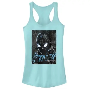 Juniors Womens Marvel Spider-Man: Far From Home Artsy Stealth Racerback Tank Top