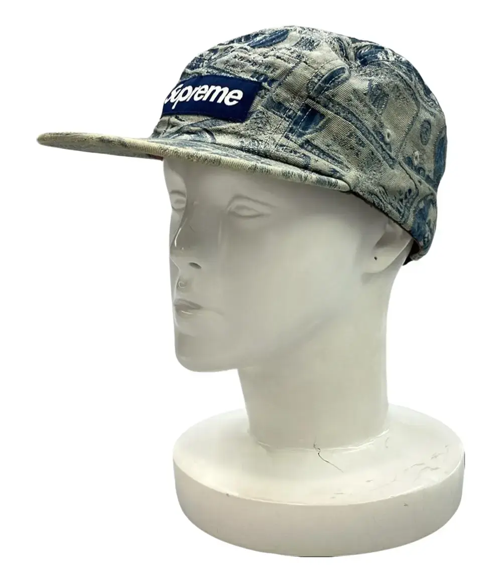 Pre-owned Supreme 100 Dollar Bill Camp Cap from Fall/winter 2017