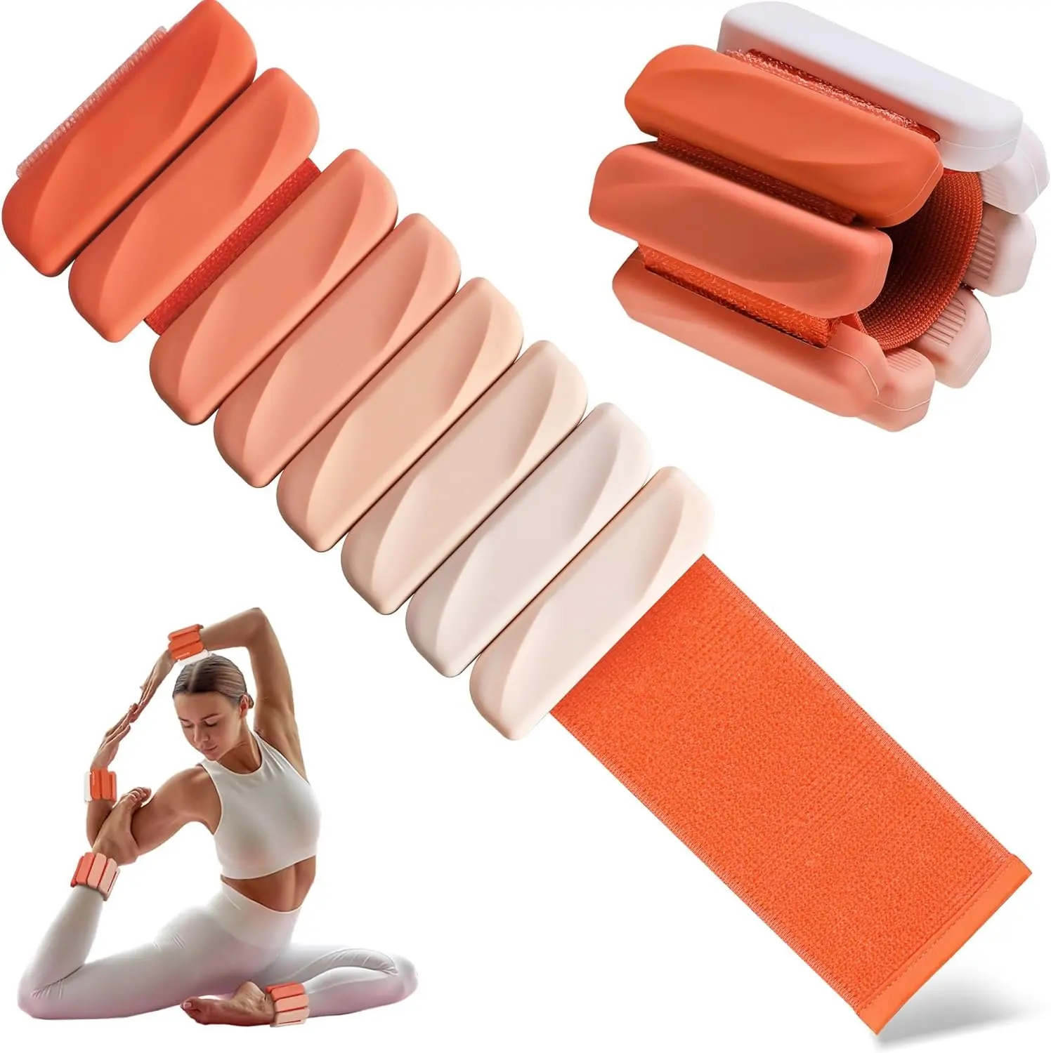 Ankle Weights Set of 2 (1 lb/2 lb Each) for Women Men Adjustable Wrist Bracelet for  Gym Weighted Bangles Wristbands  Arm Weights for Walking Swimming Running Pilates Yoga Gym