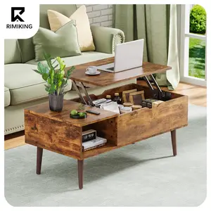 RIMIKING Lift Top Coffee Table with Hidden Storage, Adjustable Lift-Top Design, Spacious Hidden Storage, Sturdy Build, Modern Aesthetic