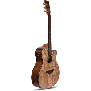Acoustica Series Acoustic Electric Guitar - Electric Acoustic Guitar (Ash ) - Semi Acoustic Guitar with Pickup & Inbuilt Tuner - Electro Guitars for Beginners & Professionals
