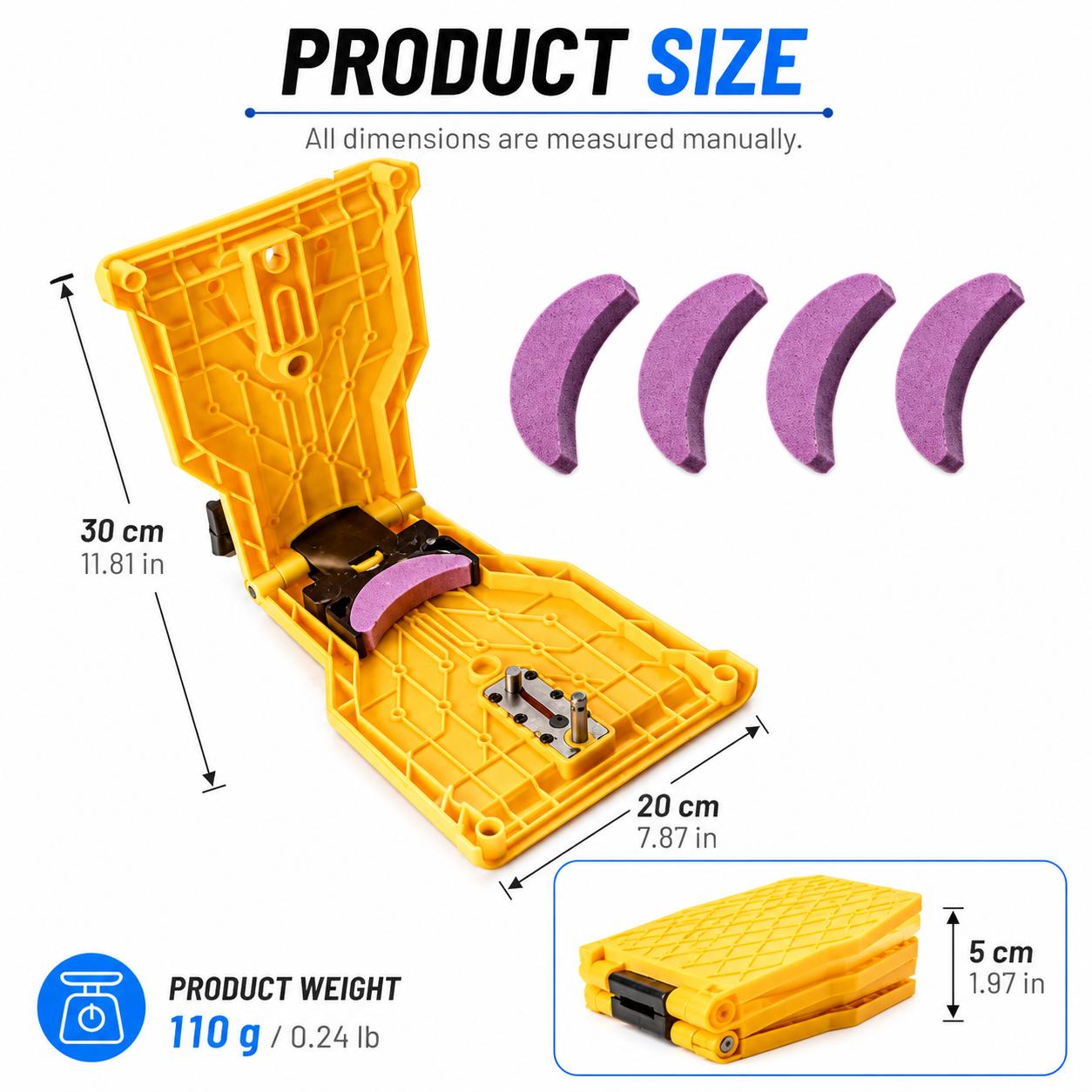 Portable Teeth Chainsaw Sharpener, Proprietary Bar-Mount Chain Saw Fast Sharpening Tool