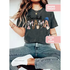 Comfort Colors Baseball Mama Tee, Baseball Mom , Sports Mom Graphic Tee, Game Day,  Vintage , Gift for Baseball Moms Unisex