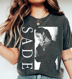 [New Music Merch - Sale Up To 25%] Comfort Colors Vintage Sade 90s Concert Graphic Tee, Unisex Pop Music Shirt, Retro Music Fan Outfit, Classic Concert T-Shirt