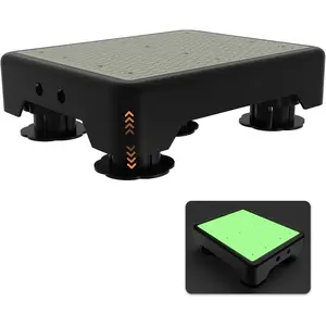 Adjustable Step Stool for Adults, Noctilucent Bed Step Stools, 600 LBS Capacity Non-Slip Safety Step Platform Indoor and Outdoor for Seniors, Wide Step Stools Elderly Assistance at Night