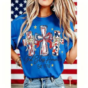 God Bless America Women T-shirt 250 Years America Anniversary USA 250th Birthday Gift Shirt Memorial Independence Day 4th of July Men Women Cotton Tee Shirt