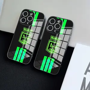 Atleticos N-Nacional Logo Phone Case, Compatible with iPhone 17 16 15 14 13 12 11 Pro Max Air X XR XS Max 8 7 Plus, Anti-Drop Tempered Glass Back Cover