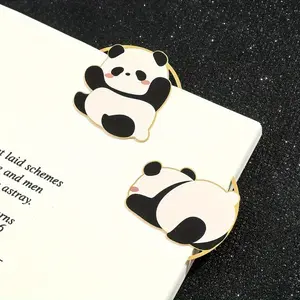 2pcs, Metal Bookmark, Cute Panda Bookmark for Daughter and Son, Creative Hollow Bookmark for Christmas Gift, Valentine's Day Gift for Girls, Mother's Day Gift