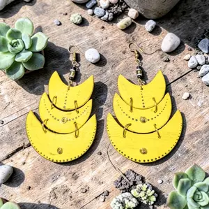 Handmade Crescent Earrings No RETURNS