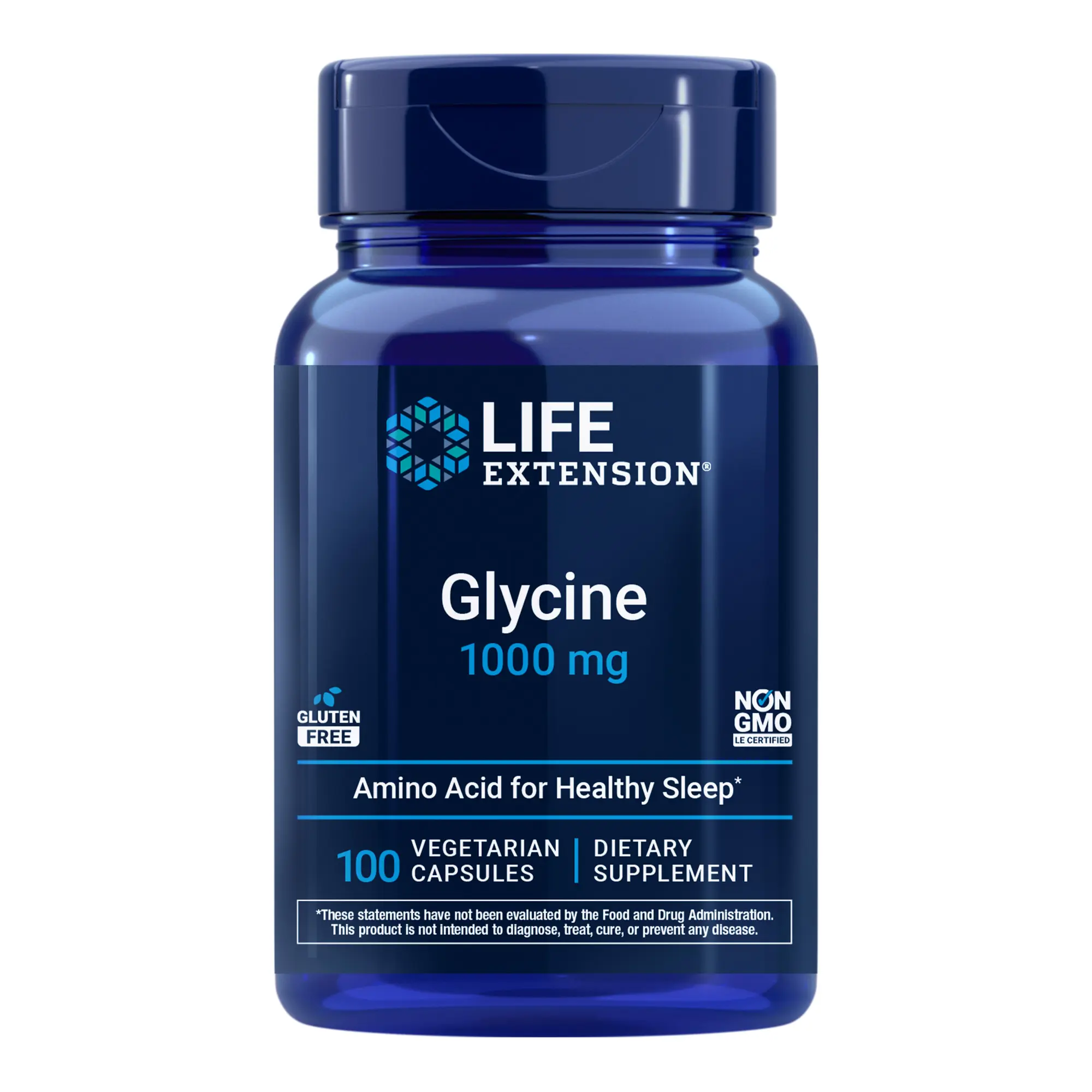 Life Extension Glycine 1000 MG, 100 Vegetarian Capsules Life Extension Glycine 1000 MG, 100 Vegetarian Capsules
