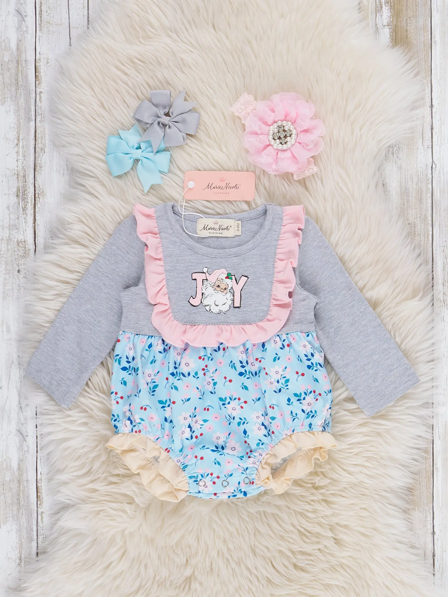Joyful Blooms Ruffle Bubble Romper