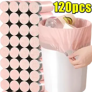 Drawstring Small Trash Bags 4 Gallon Thicken Drawstring Small Garbage Bags for Kitchen Bathroom Bedroom Home Office Trash
