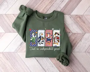 Patriotic Goose Sweatshirt, USA 250th Anniversary, 4th of July Crewneck