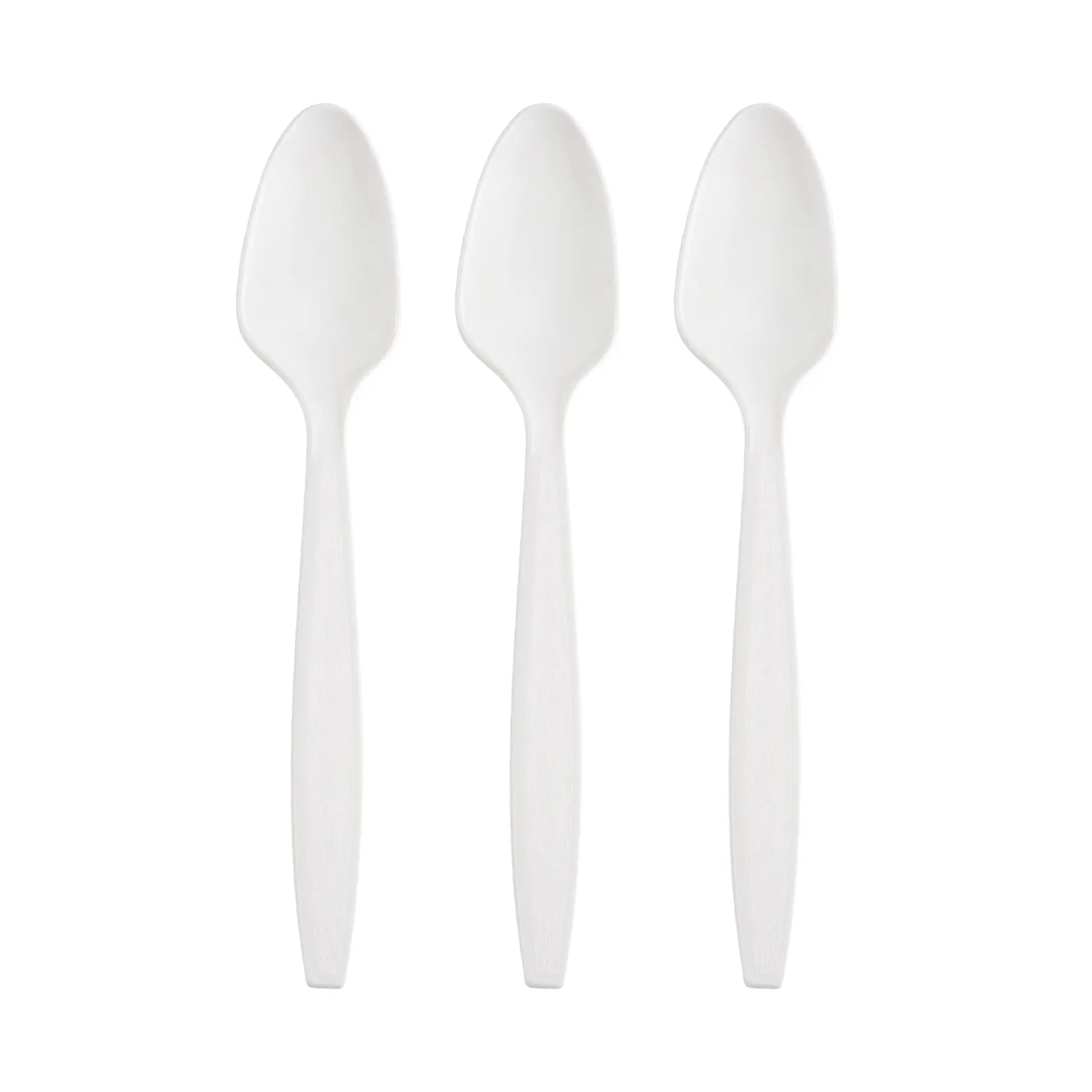 White Plastic Disposable Spoons