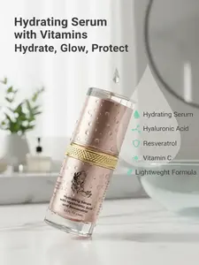 PRETTY NATURE BY JOYCE Hydrating Serum with Hyaluronic Acid, Resveratrol & Vitamin C - Lightweight, Humectant-Infused Formula for All Skin Types to Hydrate, Protect & Boost Radiant Skin