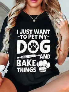 100% Cotton Cute Baking Design For Men Women Pastry Bake Baker Baking T-Shirt