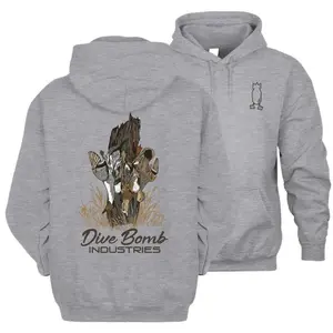 Dive Bomb Industries Hoodie, Mixed Duck hunting Sweatshirt for men, Waterfowl, Outdoor Hunting Duck Pullover Hoodie