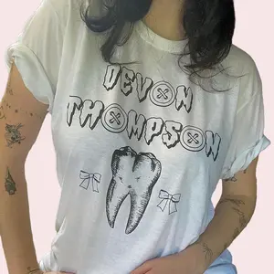 Devon Thompson Tooth & Bow Tee Cotton