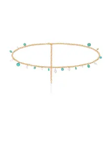 Tropical Turquoise and Pearl Waist Chain