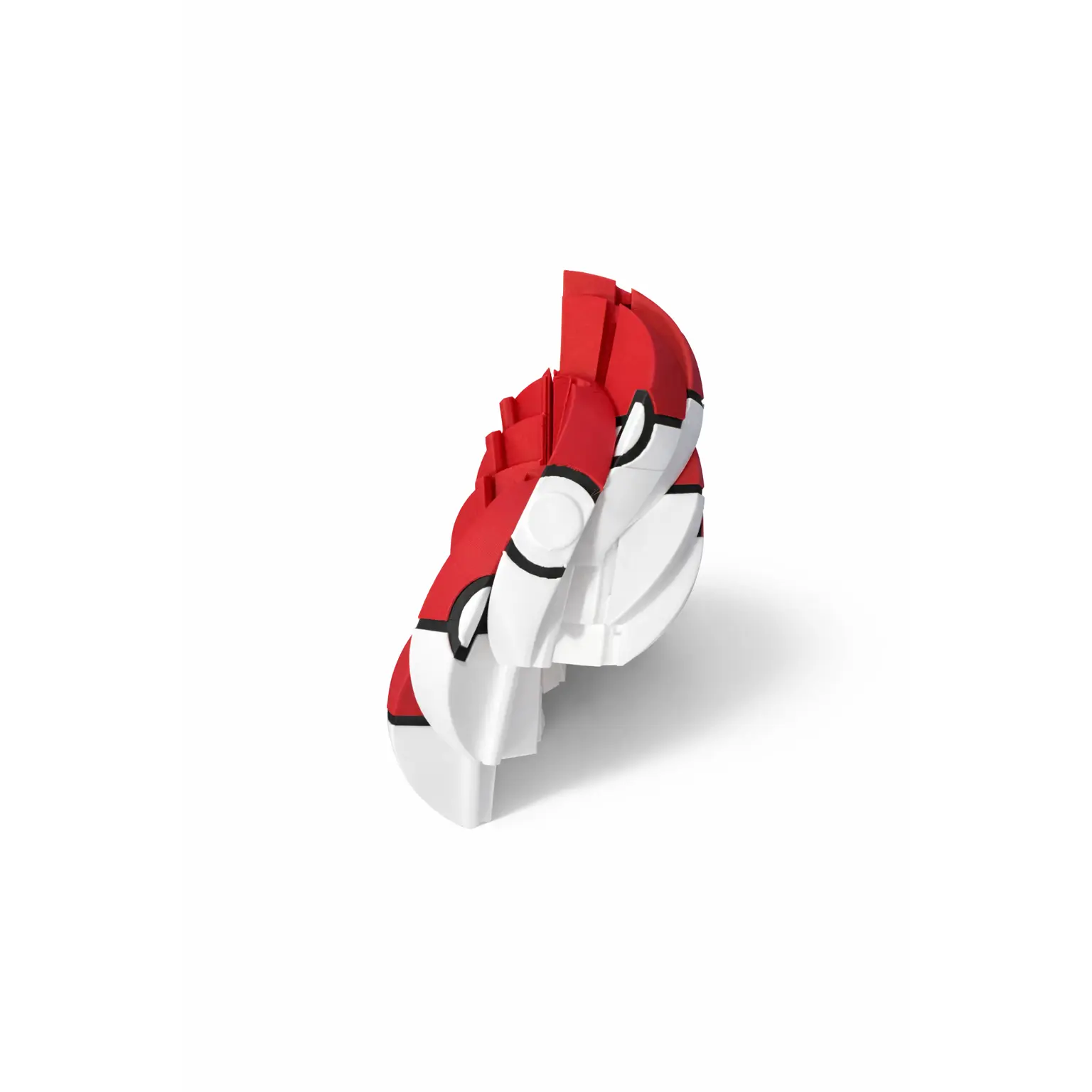 Monster Capture Fidget Ball – Rotating Spiral Design (Red/White)