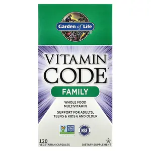 Garden of Life Vitamin Code®, Family, Whole Food Multivitamin, 120 Vegetarian Capsules