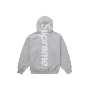 Supreme Men's Satin Applique Hooded Sweatshirt FW24 Heather Grey, from StockX