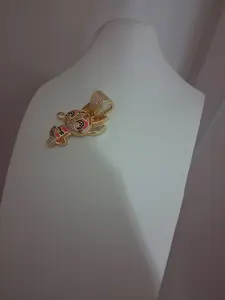 Gold Cartoon Style Pendant with Zircon Stones – Urban Fashion Charm
