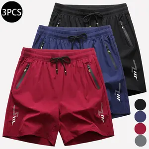 Men's Ultra-Lightweight Running Shorts - Quick-Dry Breathable Lightweight Fabric, Suitable for Summer Sports, Solid Color, High-Quality, Wrinkle-Free, with Zipper Pockets, Gym Workout Men's Wear, Black Solid Color Style