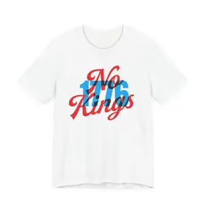 No Kings Since 1776 Overlay Classic Unisex T-Shirt Edgy Comfortable Heavy Cotton for Streetwear Style Black All Sizes Trending on TikTok Express Your Rebellious Side Menswear - Multi Size Multi Color