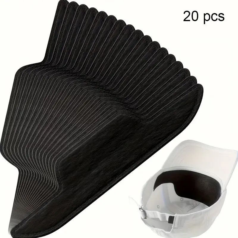 20-Pack Disposable Hat Sweatbands, Golf Absorbent Sweat Pads, Golf Accessories, Stain & Odor Resistant, Soft Cap Sweat Guard, Hat Sweat Liners, Soft Liners, Helmet Sweatbands, Suitable for Men's & Women's Baseball Caps and Hats, Soft Texture