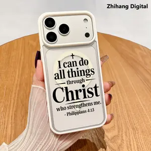 Christianity Biblical quotations Magnetic Phone Case Supports Wireless Charging for iPhone 17 Pro Max Air 16 Plus 15 14 13 12 11 Shockproof Durable and drop-resistant Soft Silicone Transparent Acrylic Cover Suitable