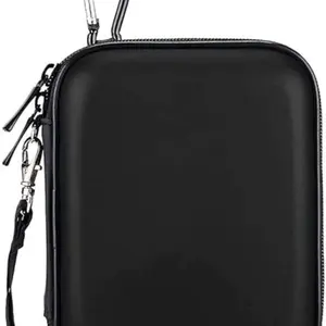 Lacdo Shockproof Hard Drive Carrying Case for Seagate Portable, 1 Touch, PS5 Game Drive & Ultra Touch External HDD (1TB/2TB/4TB/5TB, USB 3.0) - Full Black Travel Bag